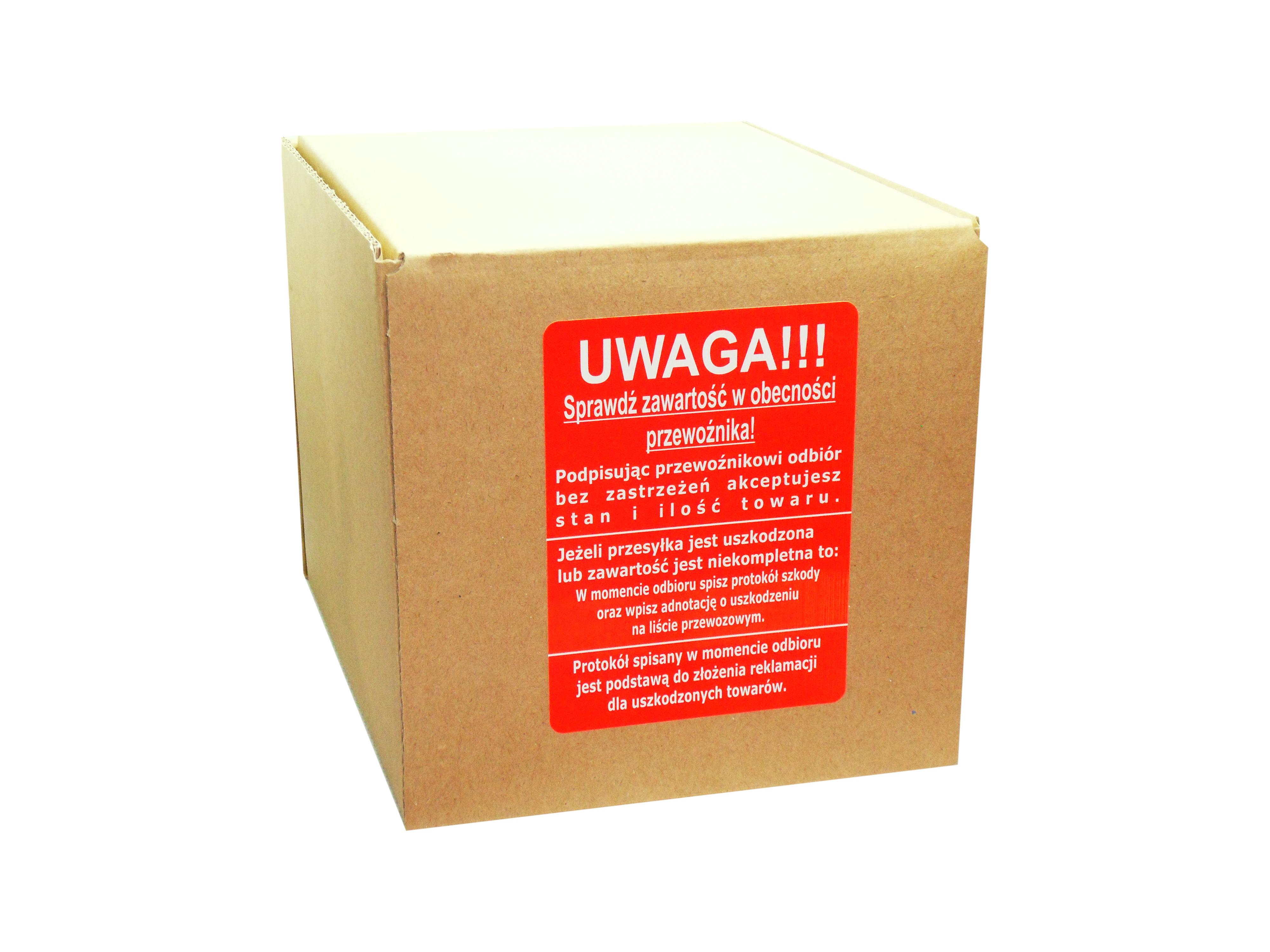 Etykiety Sprawdź zawartość przy kurierze 80x107 mm